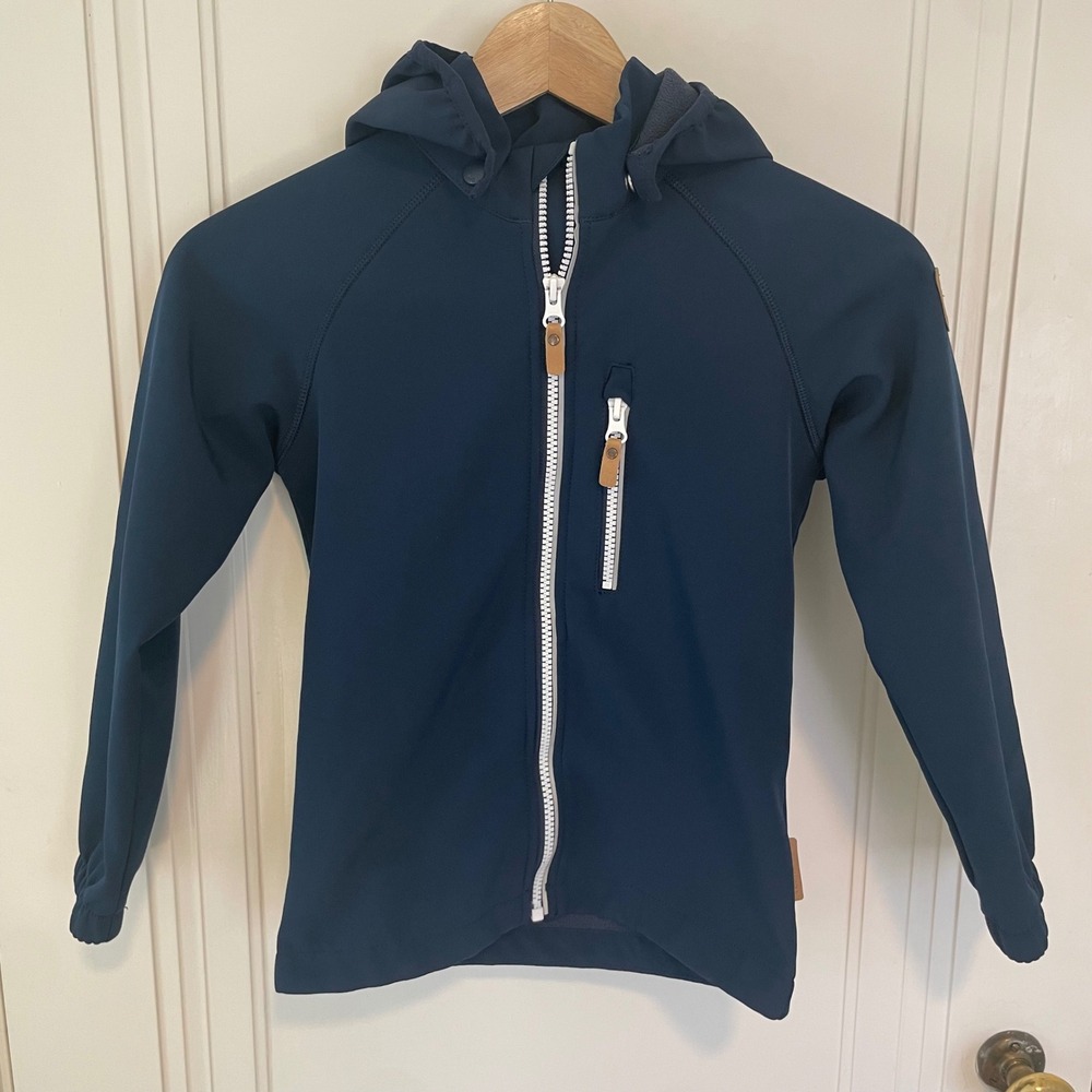 Reima Vantti Navy‎ Blue Softshell Hooded Jacket Lined 7Y 122